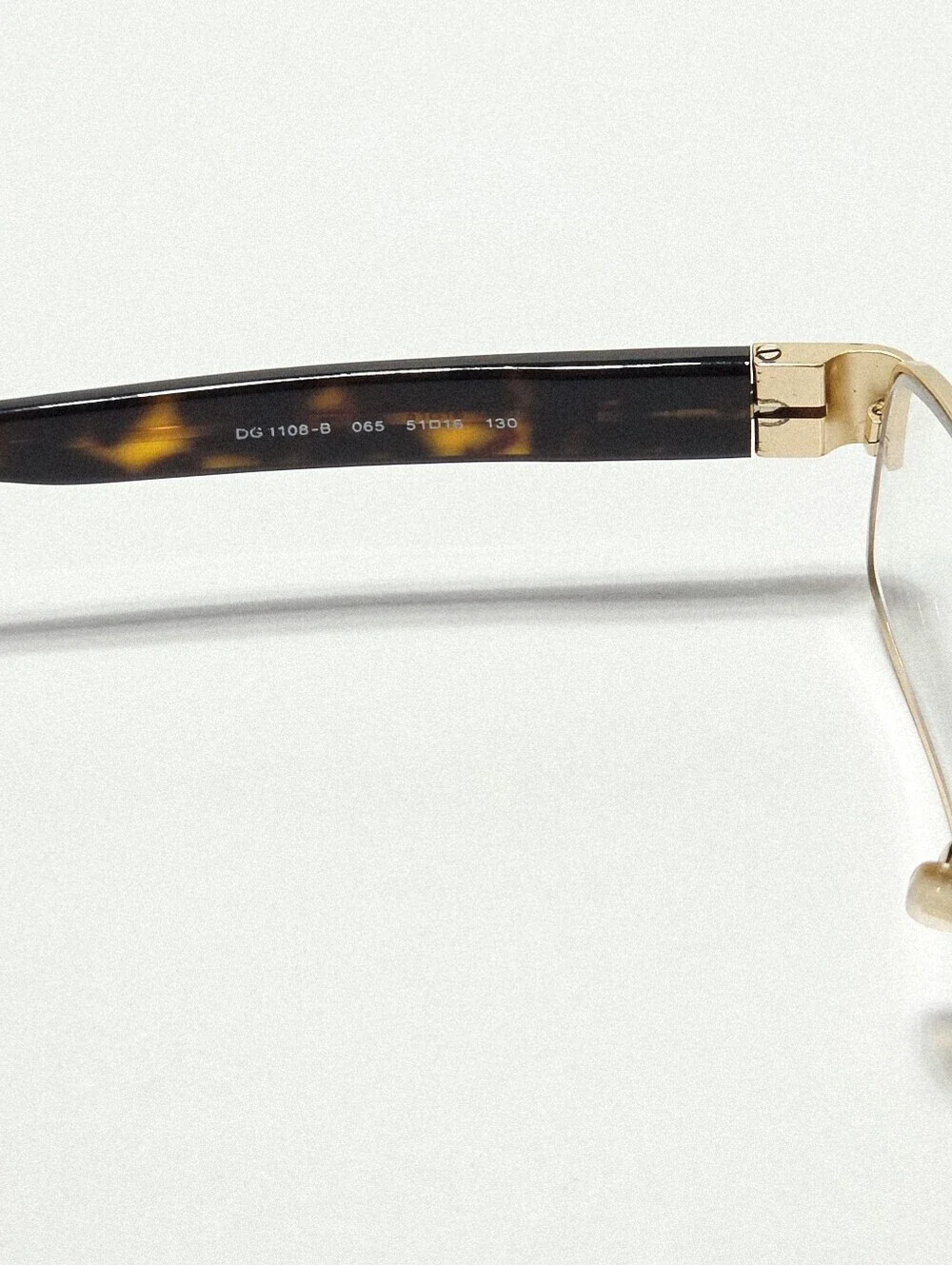 Dolce & Gabbana DG1108-B Gold Eyeglass Frames Missing 1 Stone G Logo